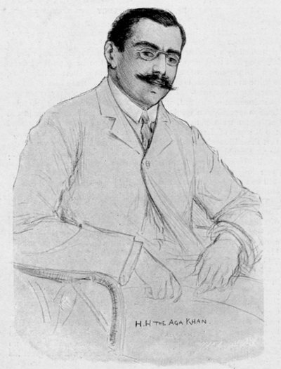 The Aga Khan: Who Voiced the Moslem appeal to the Viceroy, illustration from 